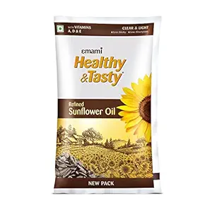 Emami Healthy And Tasty Refined Sunflower Oil 825 G Pouch