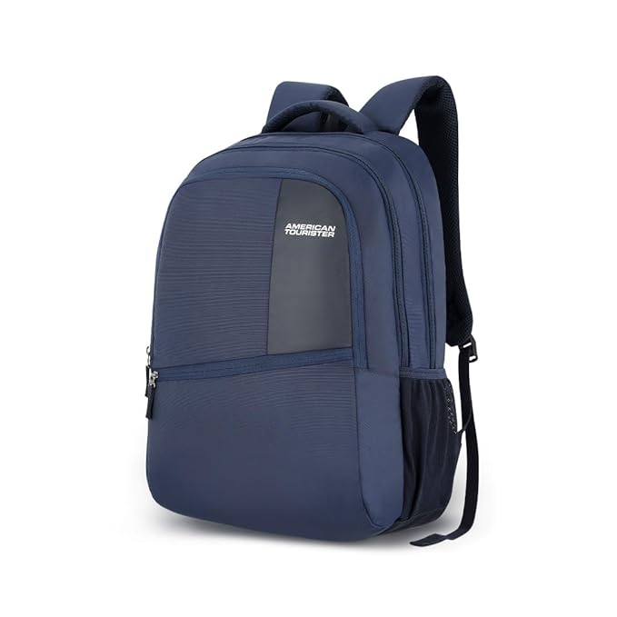 American Tourister Valex The 5 Compartment Laptop Backpack With 17'' Inch Laptop Compartment, 28 L Capacity, External Bottle Holder, And An Organizer For Unisex,Navy