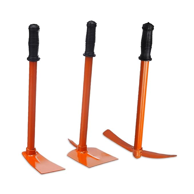 Amazon Brand - Solimo 3-Piece Garden Tool Set | Big Shovel, Cultivator & Weeder | Terrace Gardening Accessories