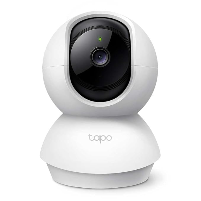 Tapo C200 360° 2MP 1080p Full HD Pan/Tilt Home Security Wi-Fi Smart Camera| Alexa Enabled| 2-Way Audio| Night Vision| Motion Detection| Sound and Light Alarm| Indoor CCTV White